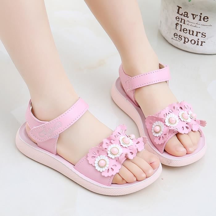 Sandale Nu Pieds Enfant En Bas Age Enfant Bebe Enfants Bebe Filles Fleur Unique Princesse Plage Chaussures Sandales Rose Rose Achat Vente Sandale Nu Pieds Cdiscount
