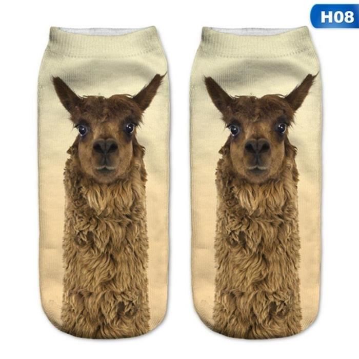 Femmes Low Cut Cheville Chaussettes Lama Drole 3d Impression Chaussettes Coton Collants Chaussettes Imprimees En Alpaga Kaki8 Cdiscount Pret A Porter