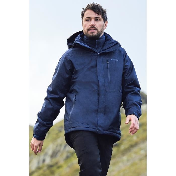 Mountain Warehouse Veste 3 en 1 Homme Bracken Melange Bleu Cdiscount Sport