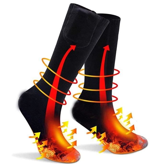 Chaussettes chauffantes électriques USB hommes femmes hiver chaussette  chauffante extérieure Outils de camping - Cdiscount Sport