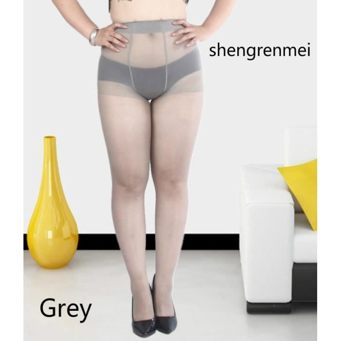 Collants Transparents Grande Taille Femme - Ultra-fins 20D, Taille Haute, Non Roulants, Tailles XL à 4XL