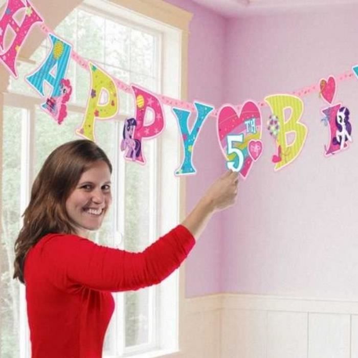 Guirlande Decoration Anniversaire My Little Pony Cdiscount Maison