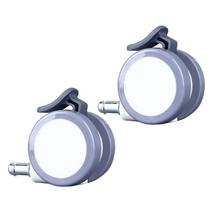 2 Roulettes Rondes Pour Pots De Fleurs 31cm - 4 Roues Pivotantes 360°, Charge 75kg, Grises