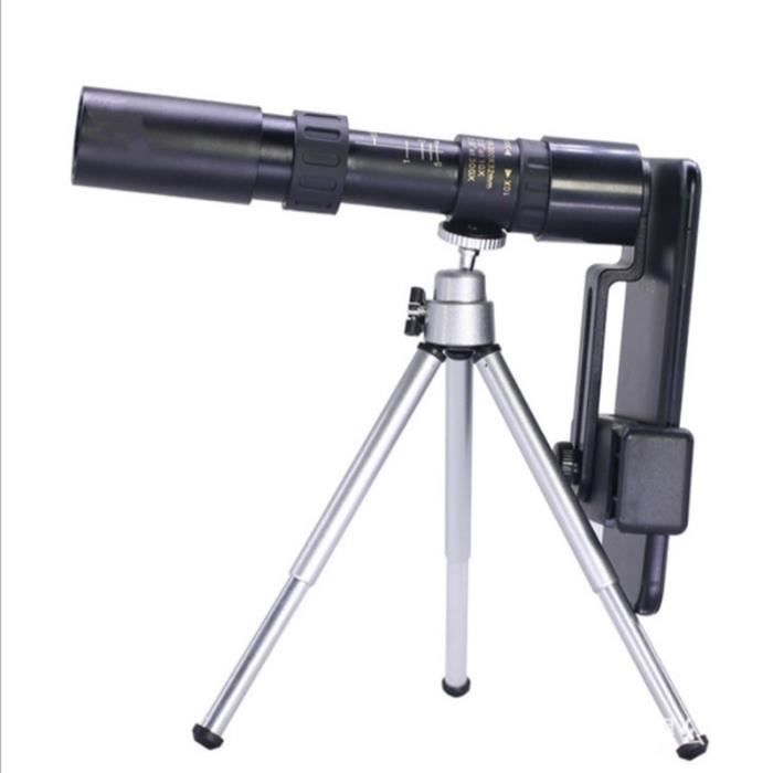 Petyoung Télescope Monoculaire 300x40 Antibuée Étanche - Avec Trépied Et Support Téléphone Pour Observation Oiseaux