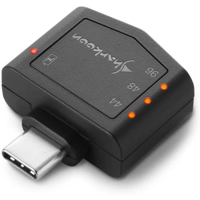 Sharkoon Carte Son Externe USB Type C avec Fonction de Charge - MOBILE DAC PD