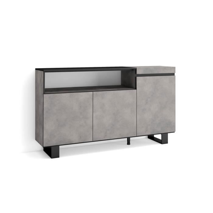 Buffet Bahut Enfilade Meuble de Séjour 150x35x87cm Gris Ciment RF2492 Buffet Bahut Enfilade Meuble de Séjour 150x35x87cm Gris Ciment RF2492