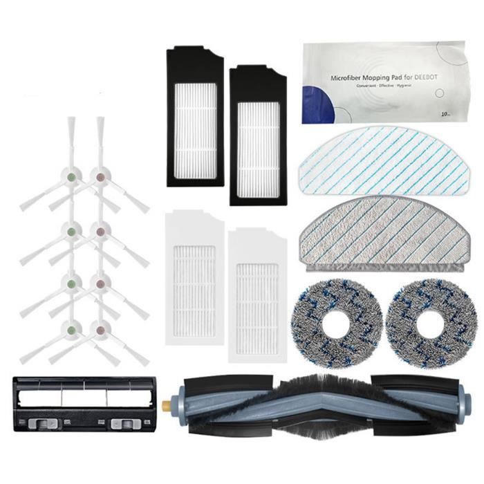 Kit Accessoires Pour Xiaomi XM200023 Pièces Aspirateur Robot 2 Brosse Principale 4 Brosse Laterale 6 Filtre Hepa 1 Vadrouilles Sec 86973636