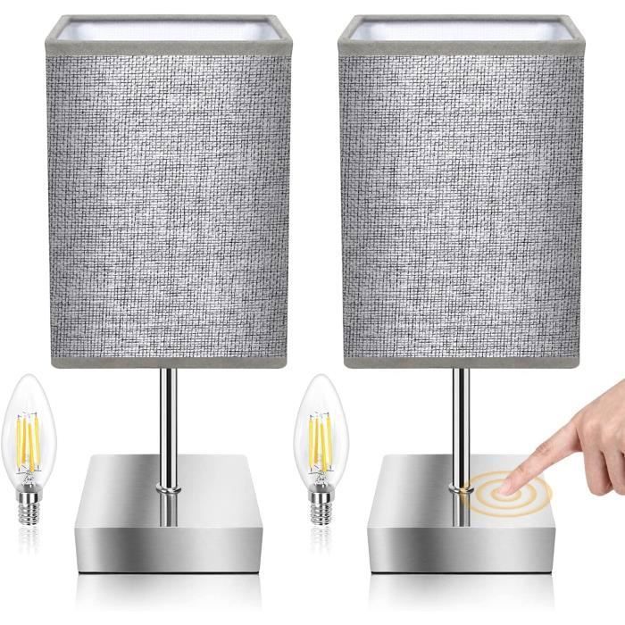 Lampe de Chevet - Totofac - 2PCS - Tactile Dimmable - E14 LED - 3 Niveaux de Luminosité