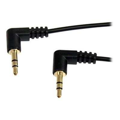 STARTECH Câble audio stéréo Slim 3,5 mm à angle droit de 30 cm