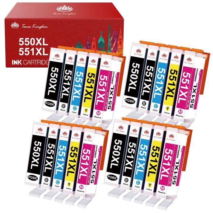 Supply Guy 5 Cartucce Compatibili Canon CLI-551 Magenta: Inchiostro Da 13ml Per Stampanti Pixma IP7250, MG5450, MX725 E Altre