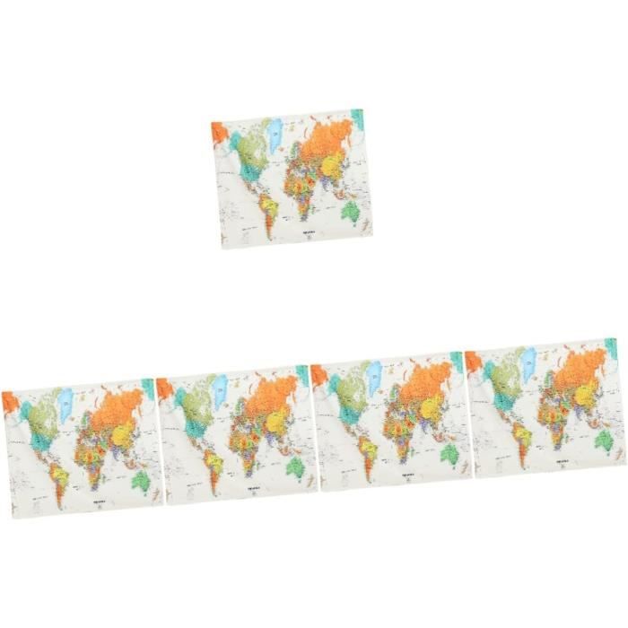 Tapisserie Murale Carte Du Monde Orange Rouillé Métal Dentelé Sur Tissu Art Print