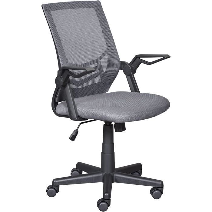 Fauteuil De Bureau Noir - Tissu/acier - Dimensions 70x70x84cm - Neuf (montage Requis)