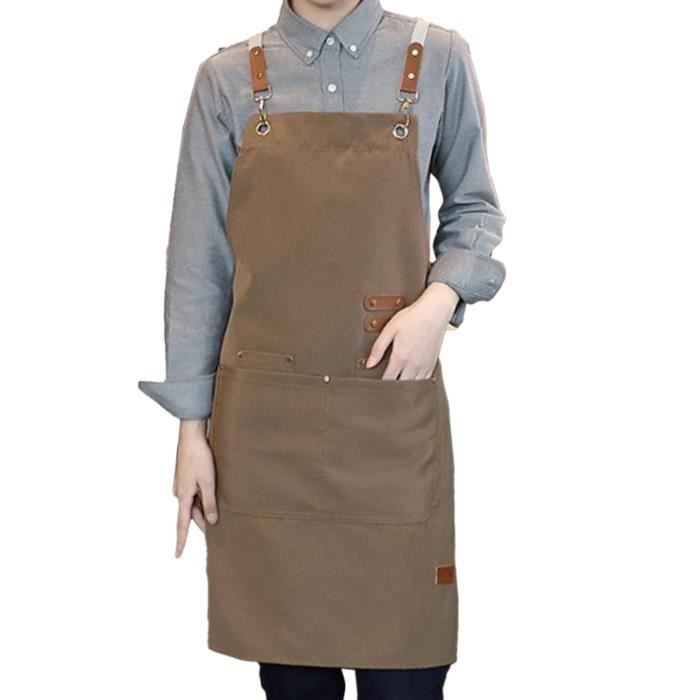 Nanxson Tablier Chef Imperméable Pu Léger Souple Sangles