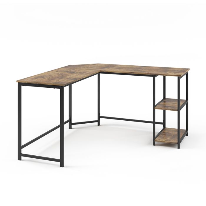 Bureau en angle Table de bureau Bureau informatique Arion blanc anthracite Vicco