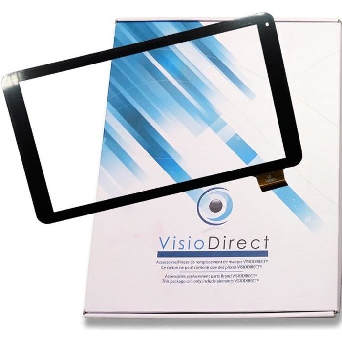 Vitre ecran tactile pour Logicom L-Ement Tab 1001 1040 1043 HK10DR2496 tablette noire - Visiodirect