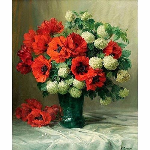 YSCOLOR Diamond Painting 5D Fai Da Te – Kit Completo 30x30cm Con Fiore Rosa Rossa – Diamanti Rotondi – Regalo Antistress