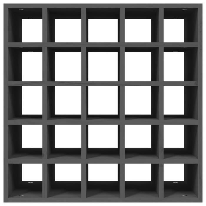 Armoire à Vin Noir 56x25x56 Cm Bois De Pin Massif LY6106