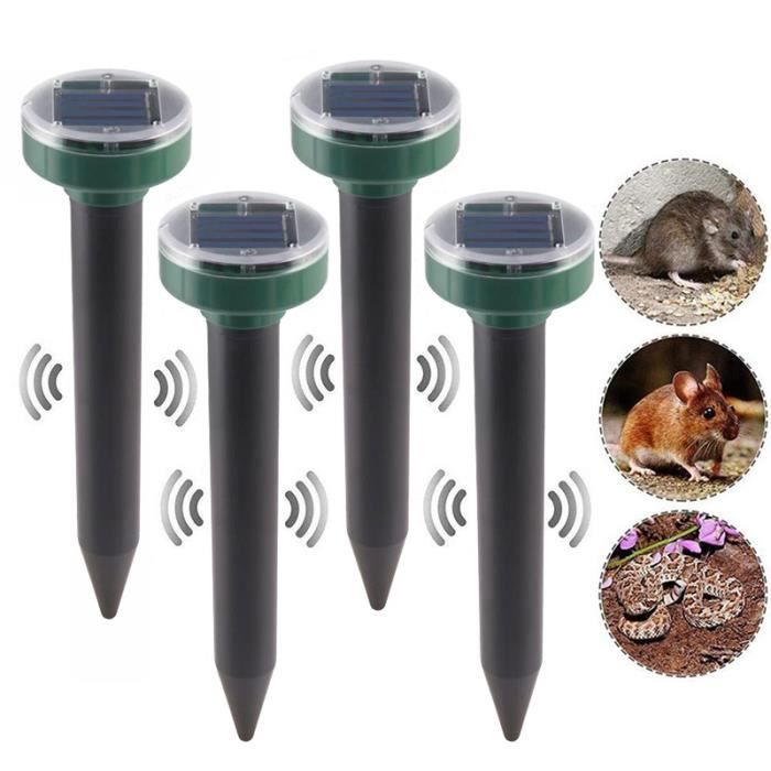 Lot 8 Répulsifs Taupe Solaire Ultrasons - Anti Taupes Vibrations Et Sons Pour Jardin Et Pelouse