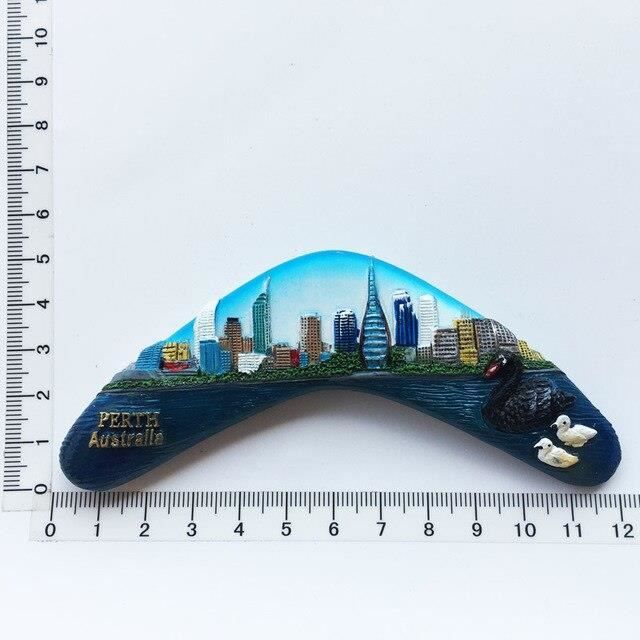 Swan RiverAimant magnétique peint pour réfrigérateur