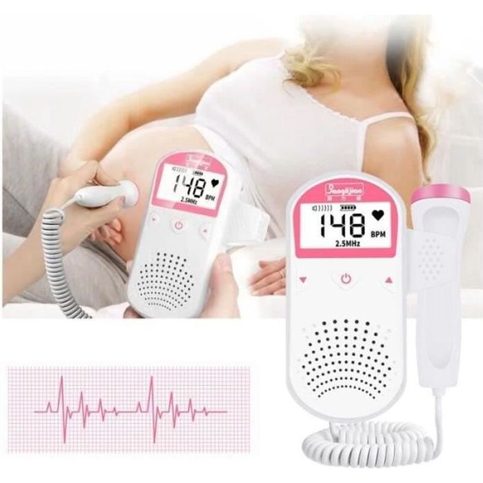 VGEBY détecteur de rythme cardiaque fœtal Moniteur de rythme cardiaque de  grossesse sans rayonnement précis réduire le bruit - Cdiscount Puériculture  & Eveil bébé