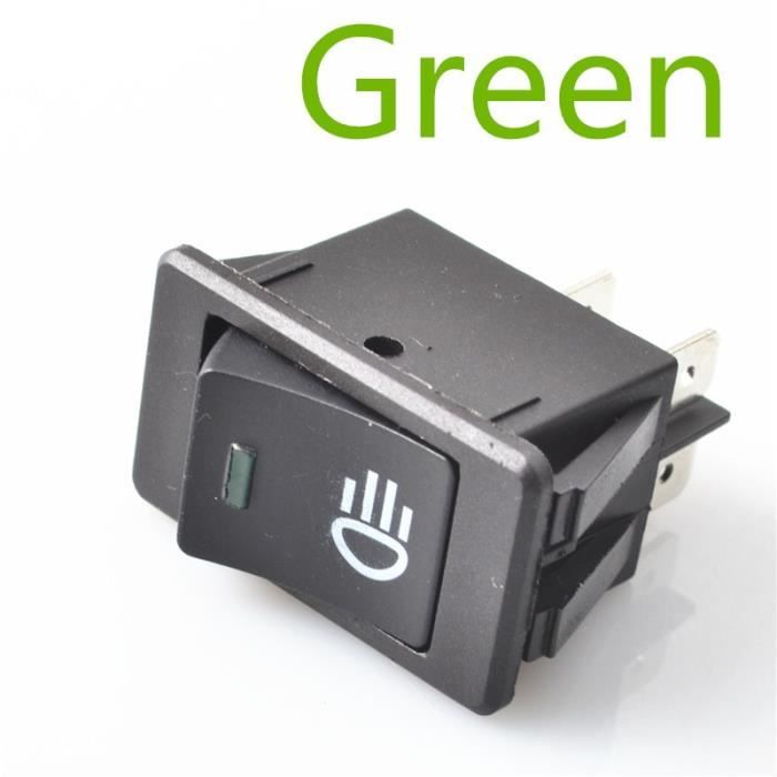 Pack 5 Interrupteurs à Bascule 12V 35A Avec LED - Pour Voiture, Moto, éclairage - Couleurs Assorties