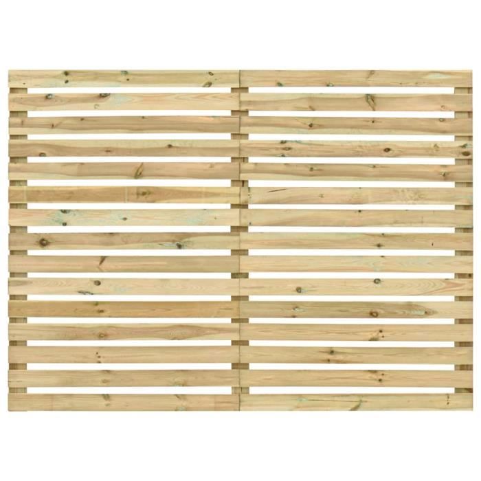 Panneau De Clôture En Bois Damian-Wiklina – Piquet Imprégné Imperméable Pour Jardin