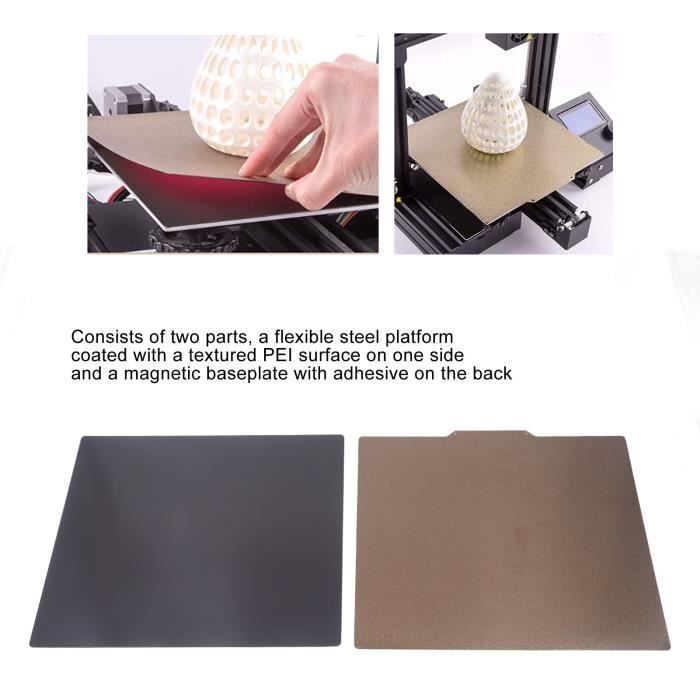 Lit En Verre Trempé Pour Imprimante 3D - 200x200x4 Mm, Revêtement Microporeux, Compatible PLA, ABS, PETG