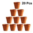 20 pièces Pot de fleur en poterie rouge Pot en terre cuite avec trou poterie poterie en argile pour cactus et plantes succulentes-1