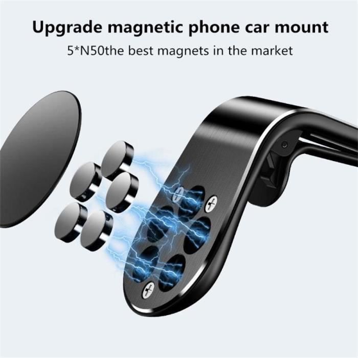 Mobigear Support voiture porte-gobelet avec Magnet Noir