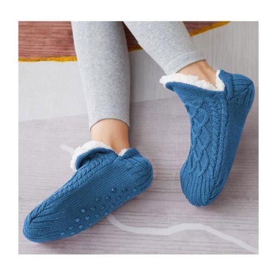 Chaussettes Chaussons En Polaire Antidérapantes - Forme Animaux Mignonne | Taille 35-41, Hiver Chaud