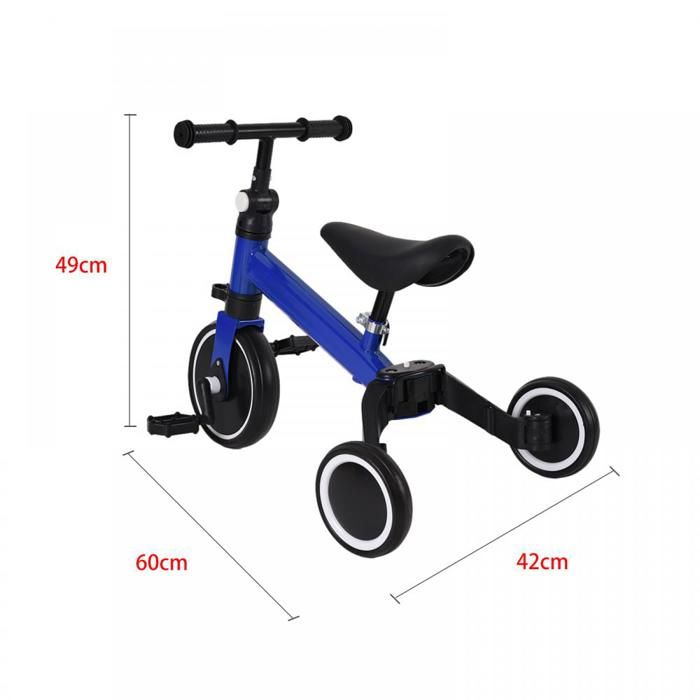 Draisienne Vélo Pour Enfant À Partir De 1 An, Jouet Avec 4 Roues Pour