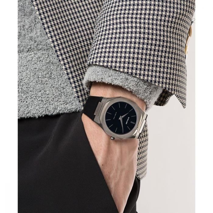 Montre Homme D1 Milano Ultra Thin boitier acier gris et bracelet nylon , -  Achat/vente montre Homme Tissu - Cdiscount
