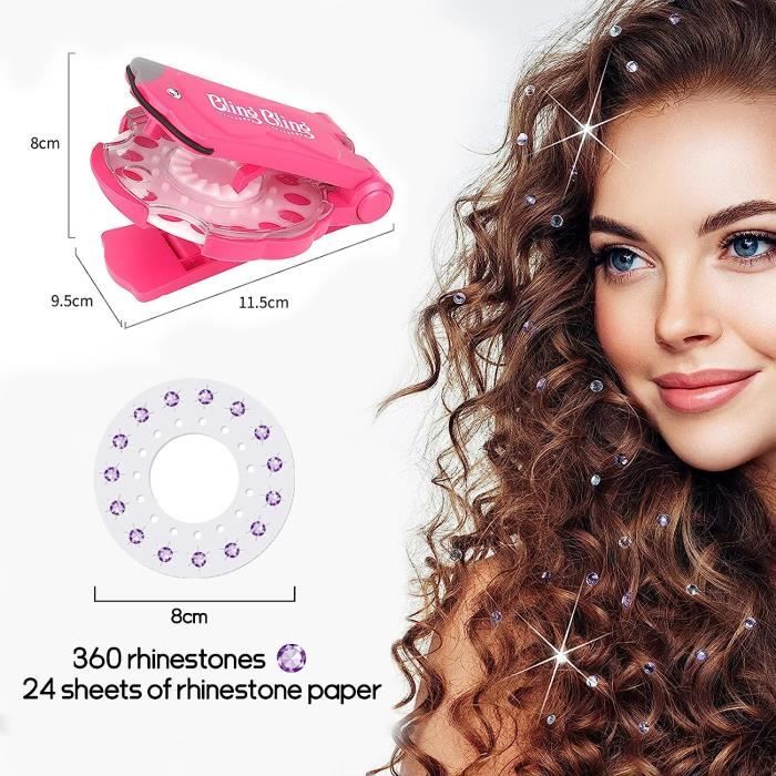 SEMKOTREE Machine a Strass pour Cheveux, Strass Coller Hair