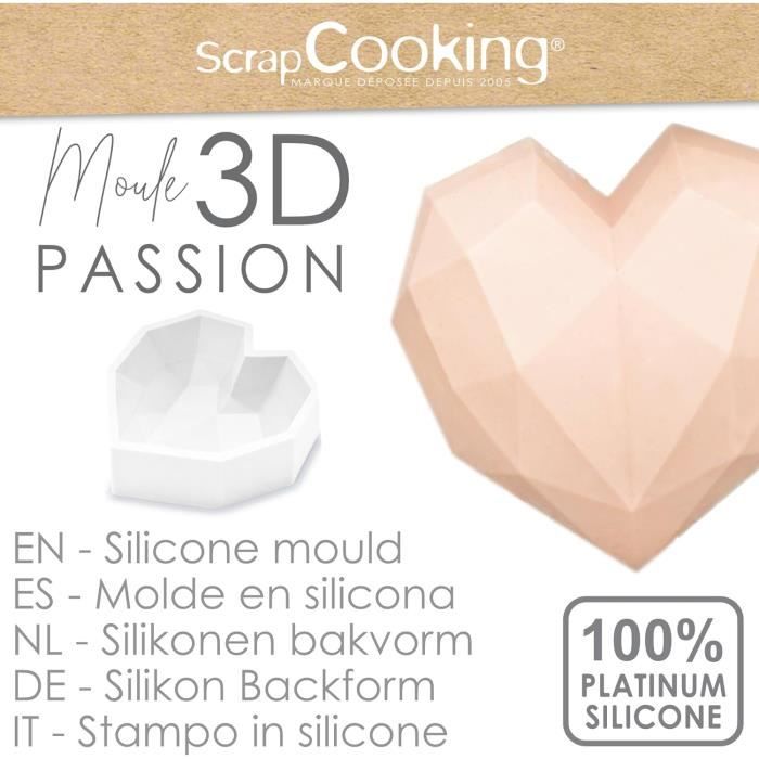 Moule entremets silicone cœur diamant - ScrapCooking®