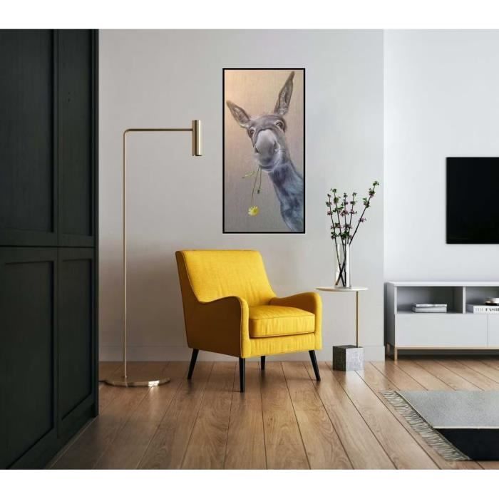 Kit Diamond Painting 5D - Motif Âne Canard Fleuri - Dimensions 30x40 Cm - Strass Rond, Toile Imprimée, Outillage Inclus - Déco Murale DIY - 5