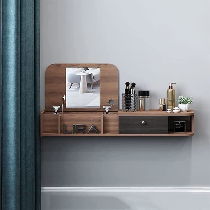 GFDGDS Coiffeuse Murale 2-en-1 Coiffeuse Murale Coiffe de Table Armoire ...
