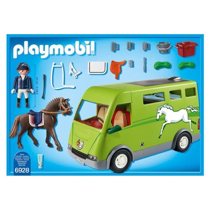 PLAYMOBIL 6928 - Country - Cavalier avec Van et Cheval
