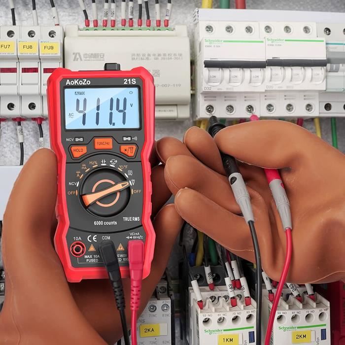 Multimètre Numérique Portable Testeur Electrique Professionnel 6000  Compte,TRMS