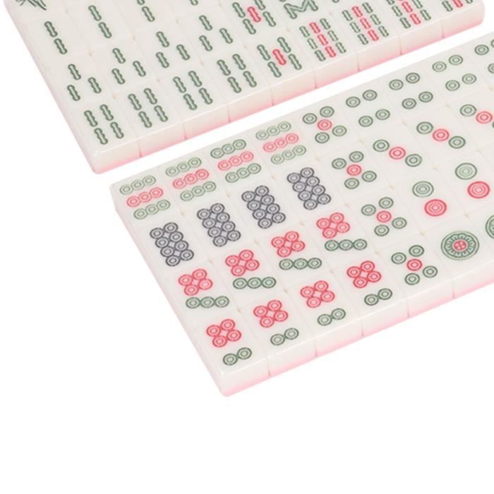 Jeu De Mahjong Chinois 144 Pièces – Petites Tuiles Gravées, Soirées Entre Amis Ou En Famille, Voyage, Cadeau Idéal