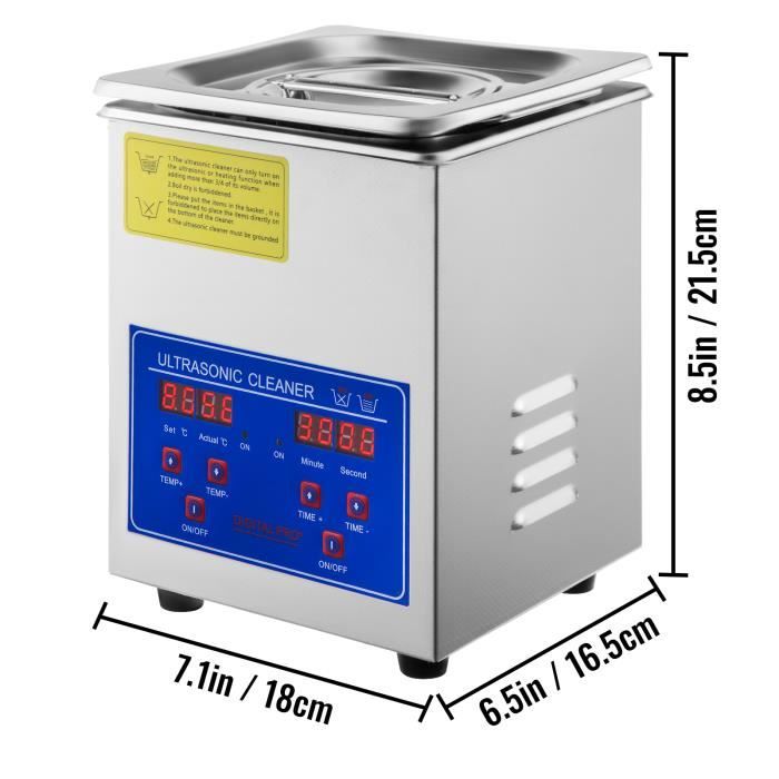 Nettoyeur ultrasons 6.5 litres avec chauffage
