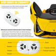 Voiture électrique pour enfants Lamborghini MP3 avec télécommande Jaune 12V Roue EVA-2