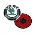 1×Insigne logo emblème arrière 80mm vert Adaptation SKODA FABIA OCTAVIA SUPERB ROOMSTER-2