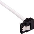 CORSAIR Câble gainé Premium SATA 6Gbps Blanc 60cm 90° - (CC-8900283)-2