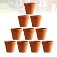 20 pièces Pot de fleur en poterie rouge Pot en terre cuite avec trou poterie poterie en argile pour cactus et plantes succulentes-2