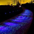 NEUF Pierre Lumineuse Exterieur,100pcs Artificiels Galets Fluorescent Décoration pour Jardin Chemin Piscine -YESM-2