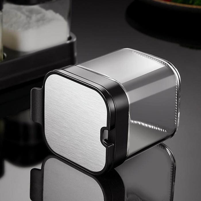 3 Pots à épices En Verre Avec Cuillères Inox – Couvercles Acier Inoxydable 304 – Clair, Pratique Cuisine