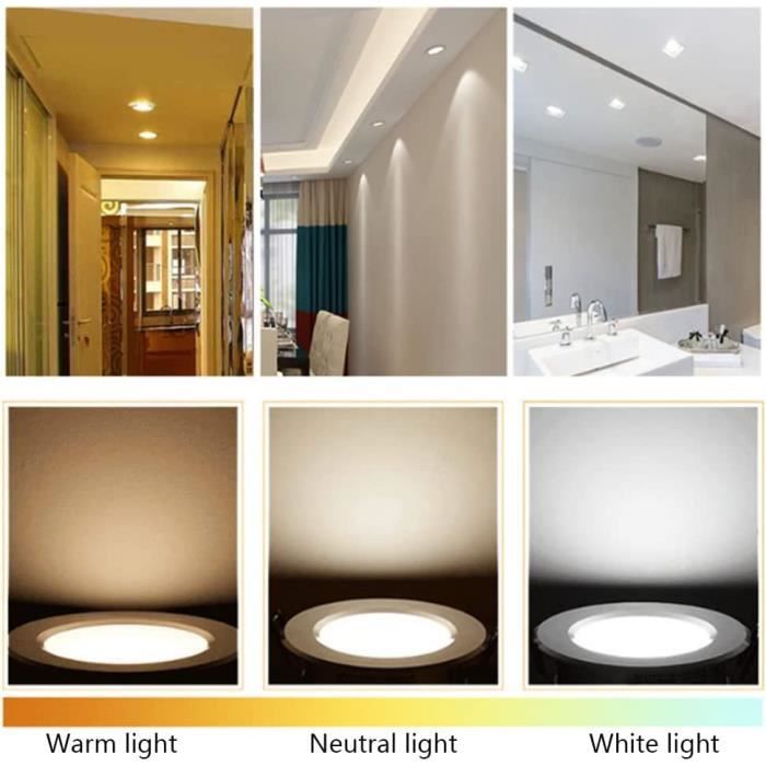 20 Pcs Plaque De Diffusion Pour Downlight LED Bande Diffuseur Lumière