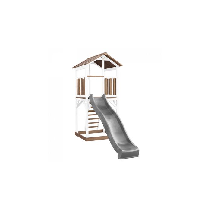 Aire de jeux toboggan, balançoire & mur de jeux, bois fsc, gris Malik | Maisons du Monde Aire de jeux toboggan, balançoire & mur de jeux, bois fsc, gris Malik | Maisons du Monde