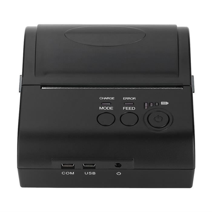 Receipt Printer Mobile Imprimante Tickets Thermique Wendry - Bluetooth Portable - Batterie Rechargeable - Compatible Android/iOS - Orange Imprimante Tickets Bluetooth Sans Fil