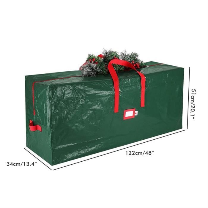 Sac de rangement pour sapin de Noël 122*38*51 cm, tissu Oxford 600D  imperméable à l'eau, avec poignees, Vert - Cdiscount Maison